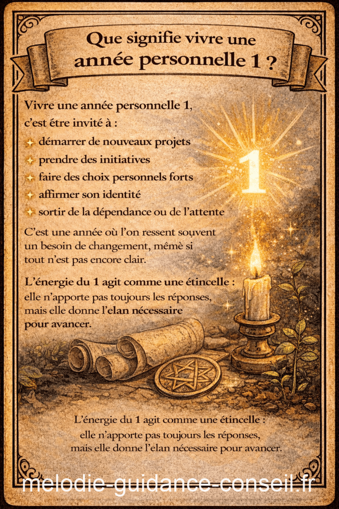 Année personnelle 1 : élan et renouveau