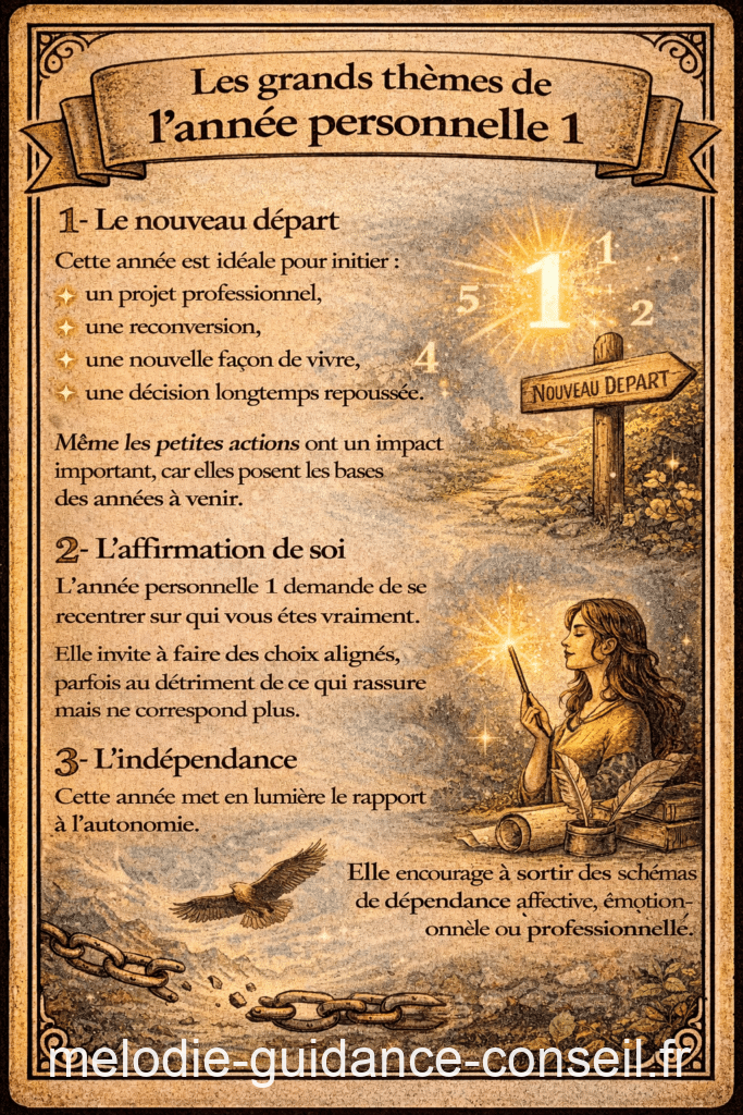 Les thèmes de l'année personnelle 1