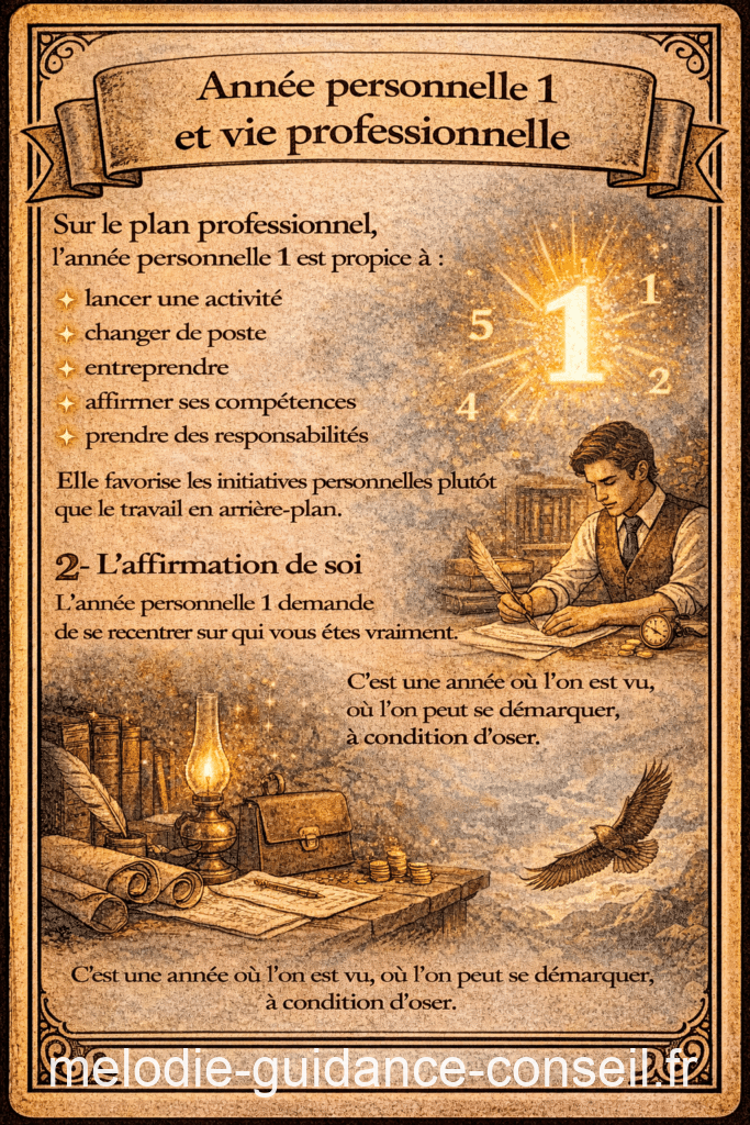 Année personnelle 1 et ambitions professionnelles