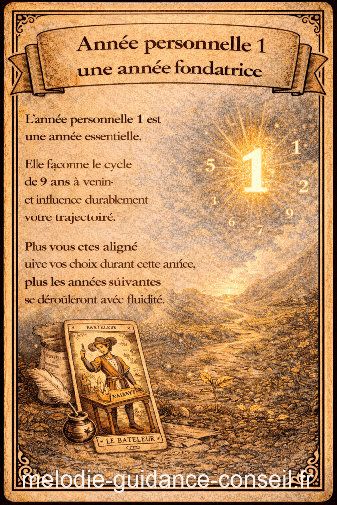 Année personnelle 1 : commencement du voyageAnnée personnelle 1 : commencement du voyage