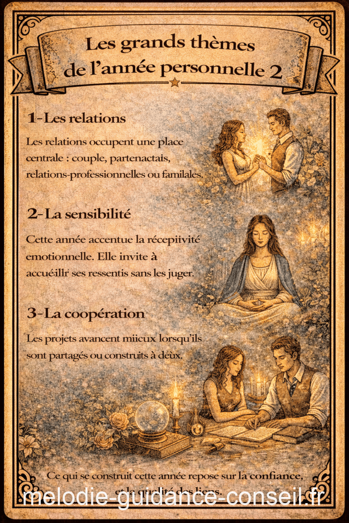 Les thèmes de l'année personnelle 2