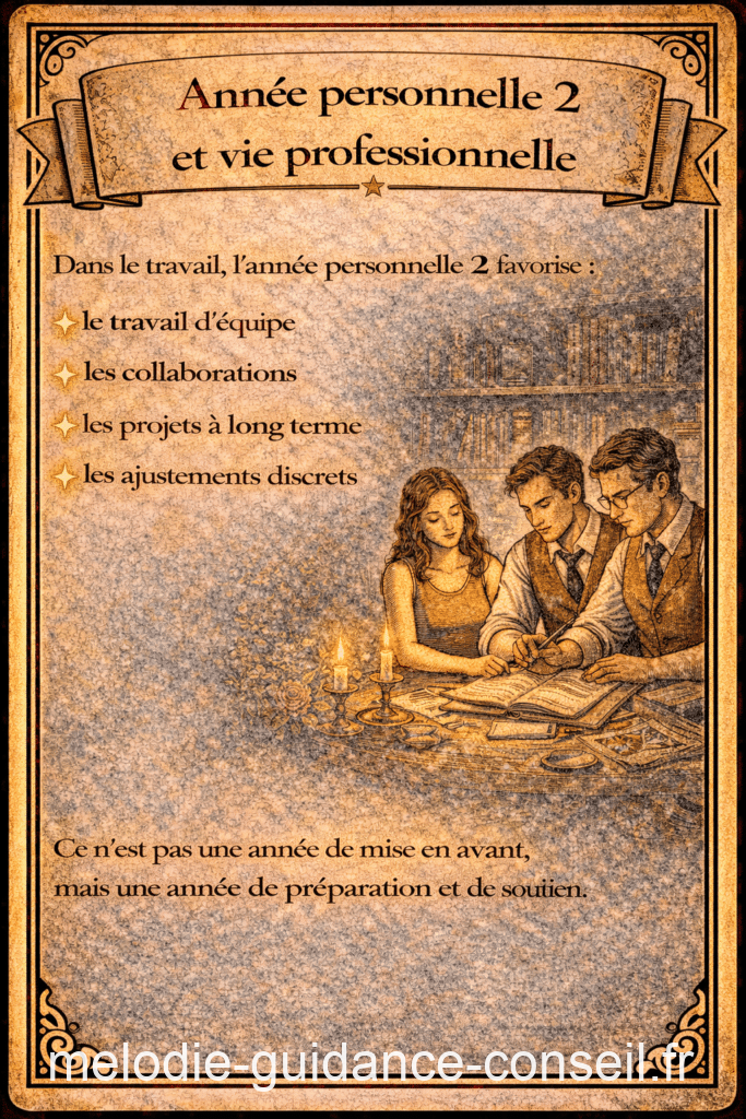 Année personnelle 2 et collaboration professionnelle