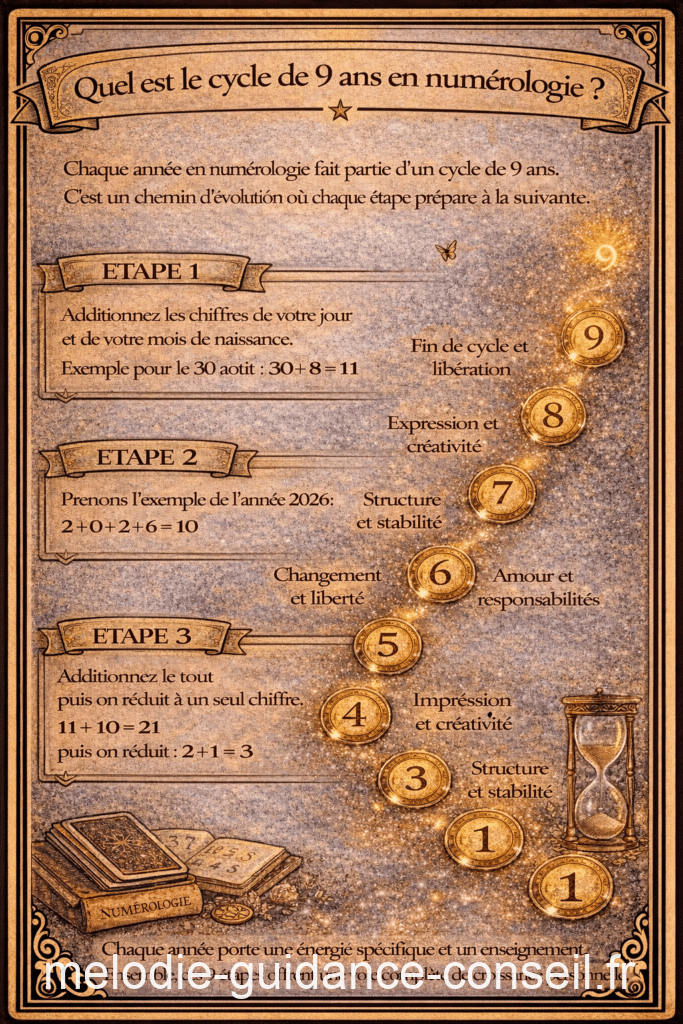 Le cycle numérologique de 9 ans