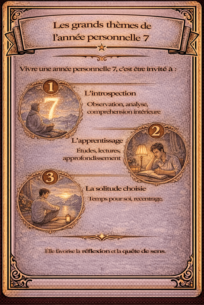 Les thèmes de l'année personnelle 7