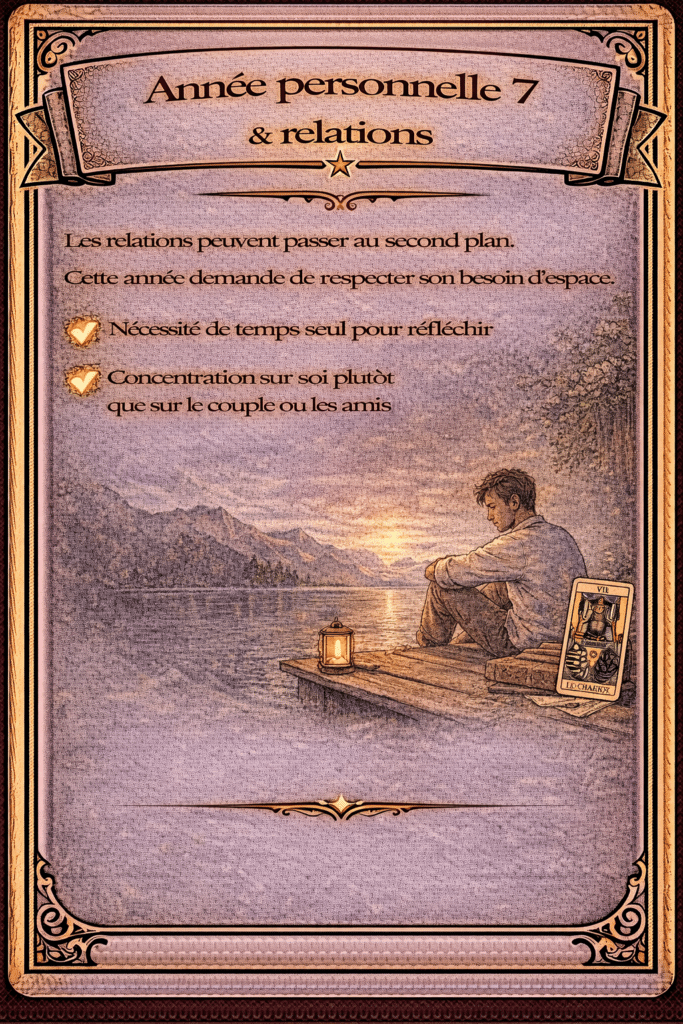 Année personnelle 7 : introspection et solitude