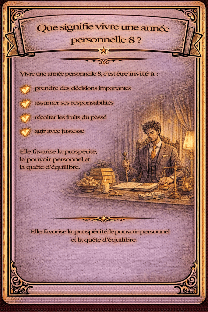 Vivre une année personnelle 8