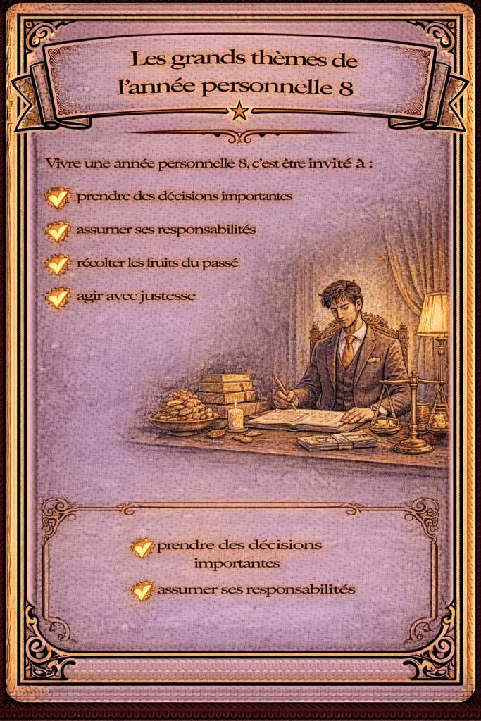 Les thèmes de l'année personnelle 8