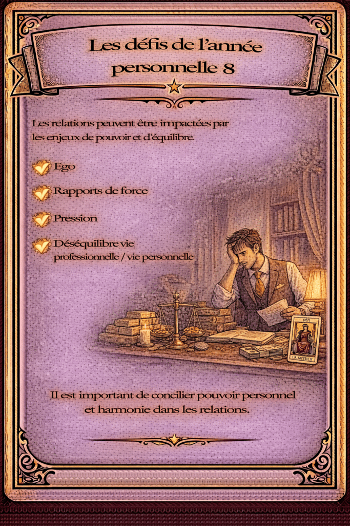 Les défis de l'année personnelle 8