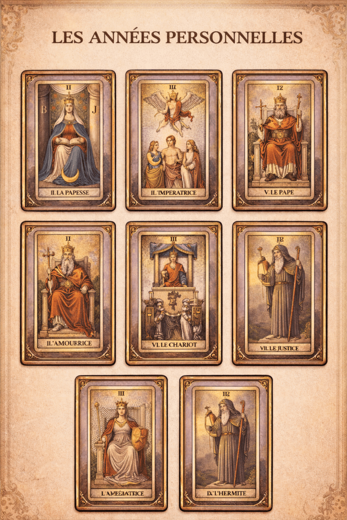 Les cartes des années personnelles