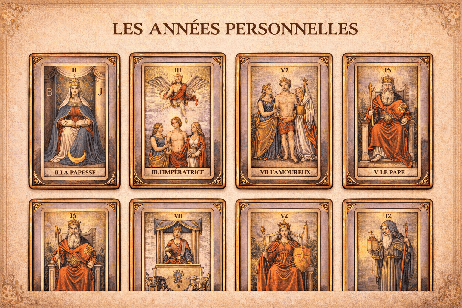 Les années personnelles en tarot