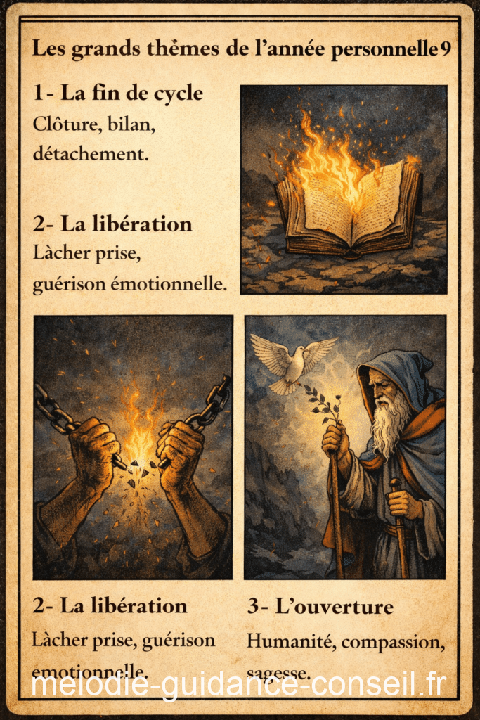 Les grands thèmes de l’année personnelle 9